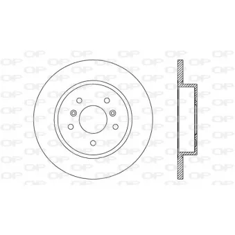 Jeu de 2 disques de frein arrière OPEN PARTS BDA2726.10