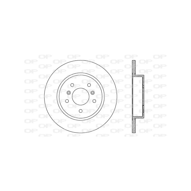 Jeu de 2 disques de frein arrière OPEN PARTS BDA2726.10