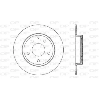 Jeu de 2 disques de frein arrière OPEN PARTS BDA2728.10