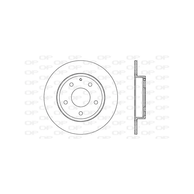 Jeu de 2 disques de frein arrière OPEN PARTS BDA2728.10