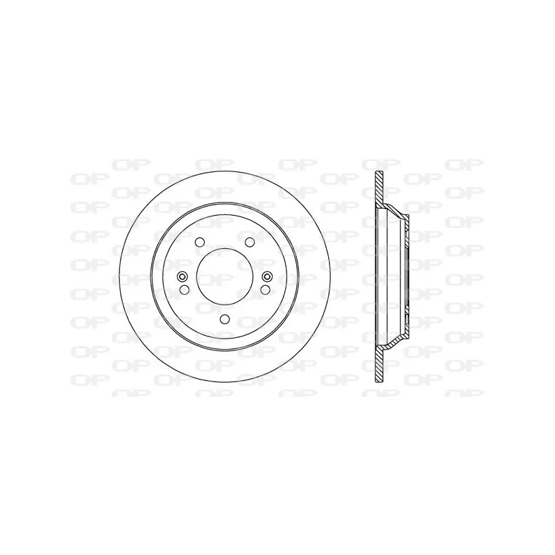Jeu de 2 disques de frein arrière OPEN PARTS BDA2731.10
