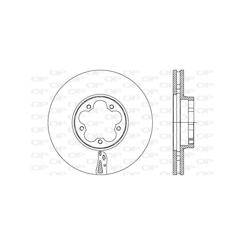 Jeu de 2 disques de frein avant OPEN PARTS BDA2733.20