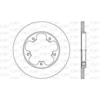 Jeu de 2 disques de frein arrière OPEN PARTS BDA2734.10
