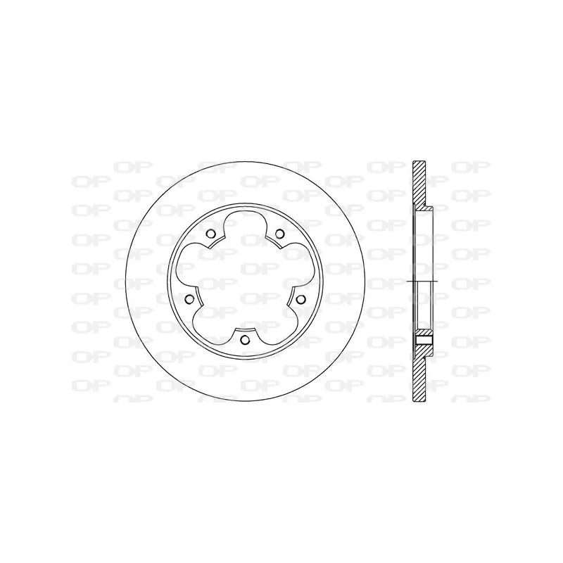Jeu de 2 disques de frein arrière OPEN PARTS BDA2734.10