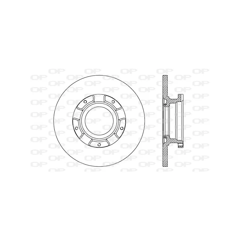 Jeu de 2 disques de frein arrière OPEN PARTS BDA2735.10