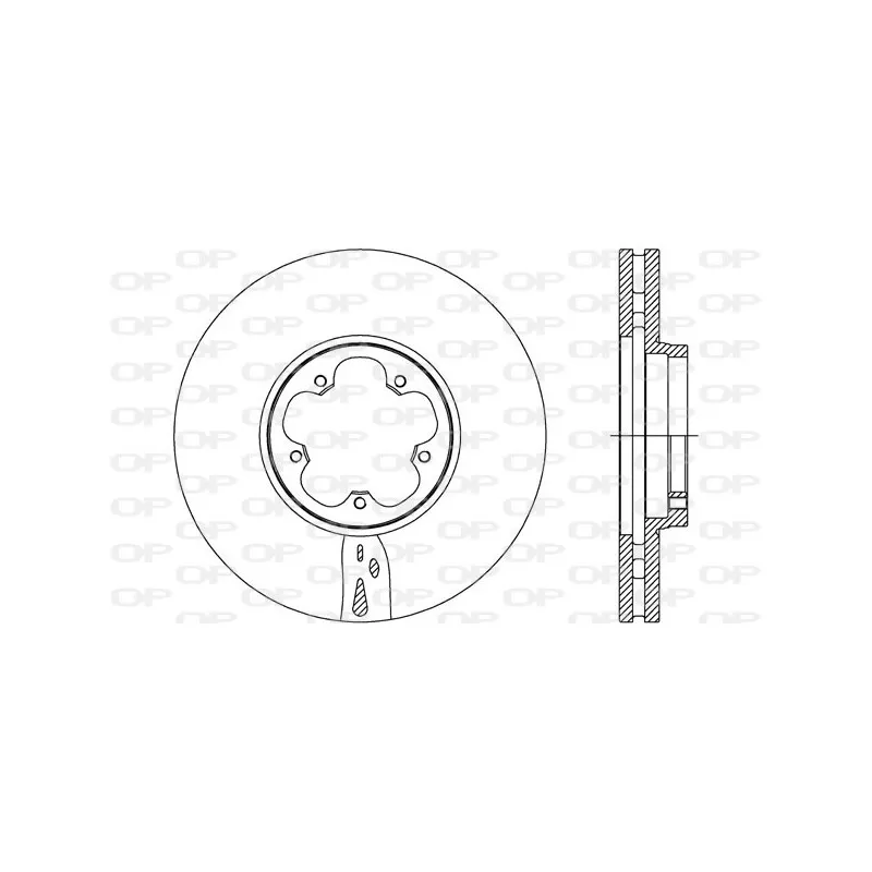 Jeu de 2 disques de frein avant OPEN PARTS BDA2736.20