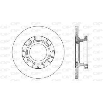 Jeu de 2 disques de frein arrière OPEN PARTS BDA2737.10