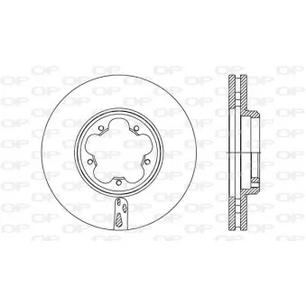 Jeu de 2 disques de frein avant OPEN PARTS BDA2738.20