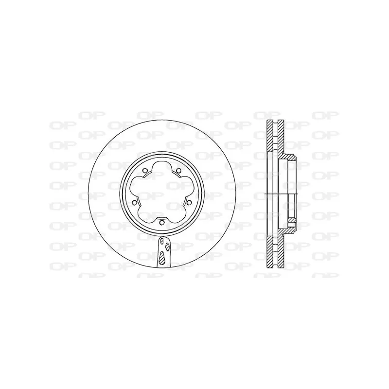 Jeu de 2 disques de frein avant OPEN PARTS BDA2738.20