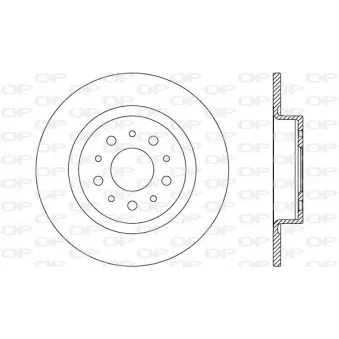 Jeu de 2 disques de frein arrière OPEN PARTS