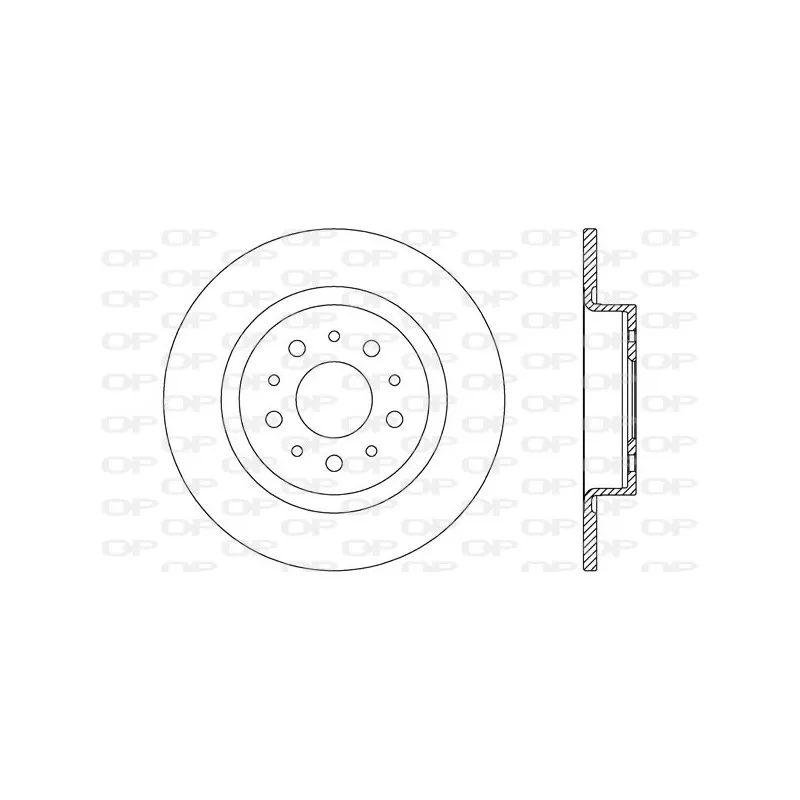 Jeu de 2 disques de frein arrière OPEN PARTS BDA2740.10