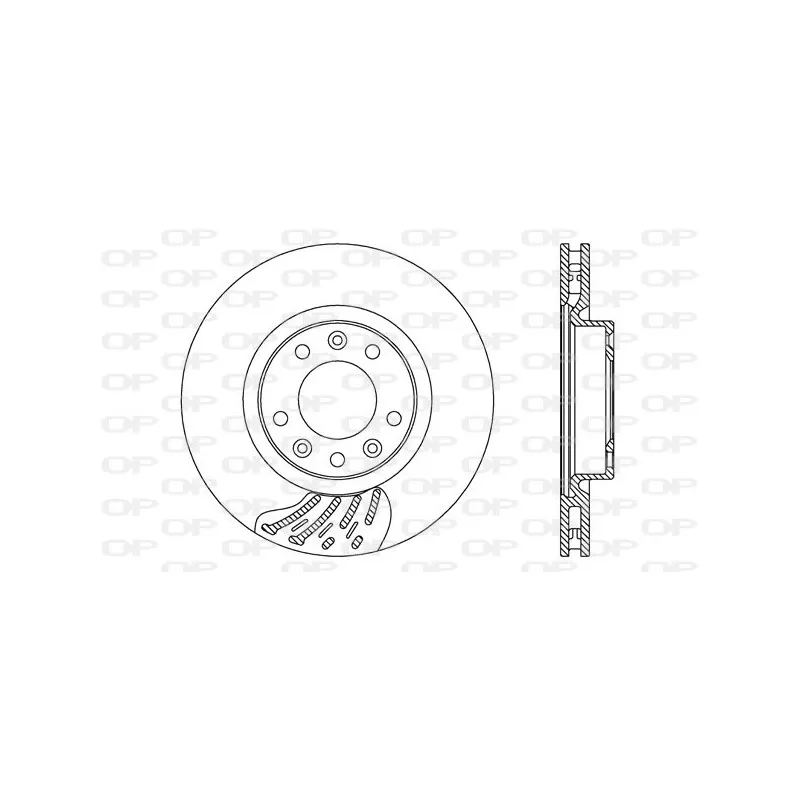 Jeu de 2 disques de frein avant OPEN PARTS BDA2742.20