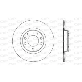 Jeu de 2 disques de frein arrière OPEN PARTS BDA2743.10