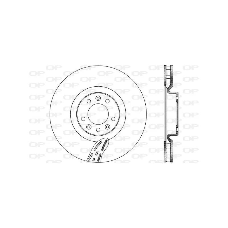 Jeu de 2 disques de frein avant OPEN PARTS BDA2768.20