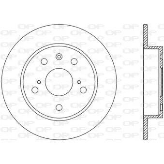Jeu de 2 disques de frein arrière OPEN PARTS BDA2773.10