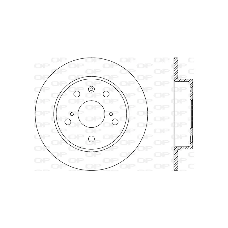 Jeu de 2 disques de frein arrière OPEN PARTS BDA2773.10