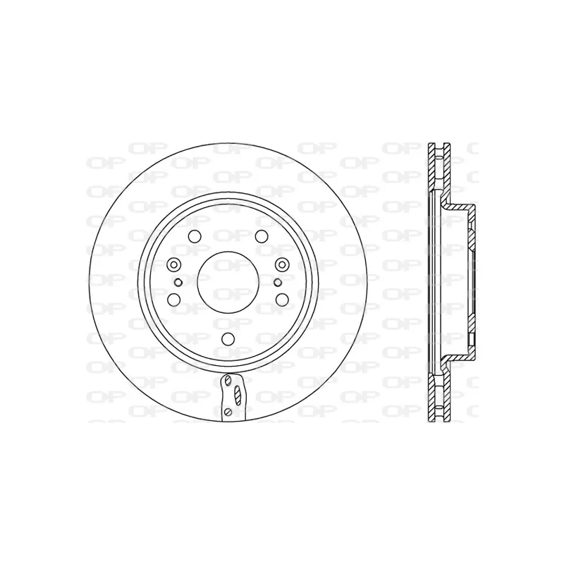 Jeu de 2 disques de frein avant OPEN PARTS BDA2774.20
