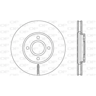 Jeu de 2 disques de frein avant OPEN PARTS BDA2777.20