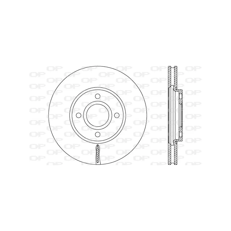Jeu de 2 disques de frein avant OPEN PARTS BDA2777.20