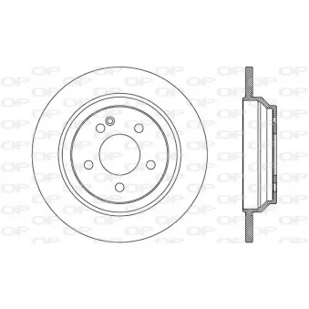 Jeu de 2 disques de frein arrière OPEN PARTS BDA2778.10