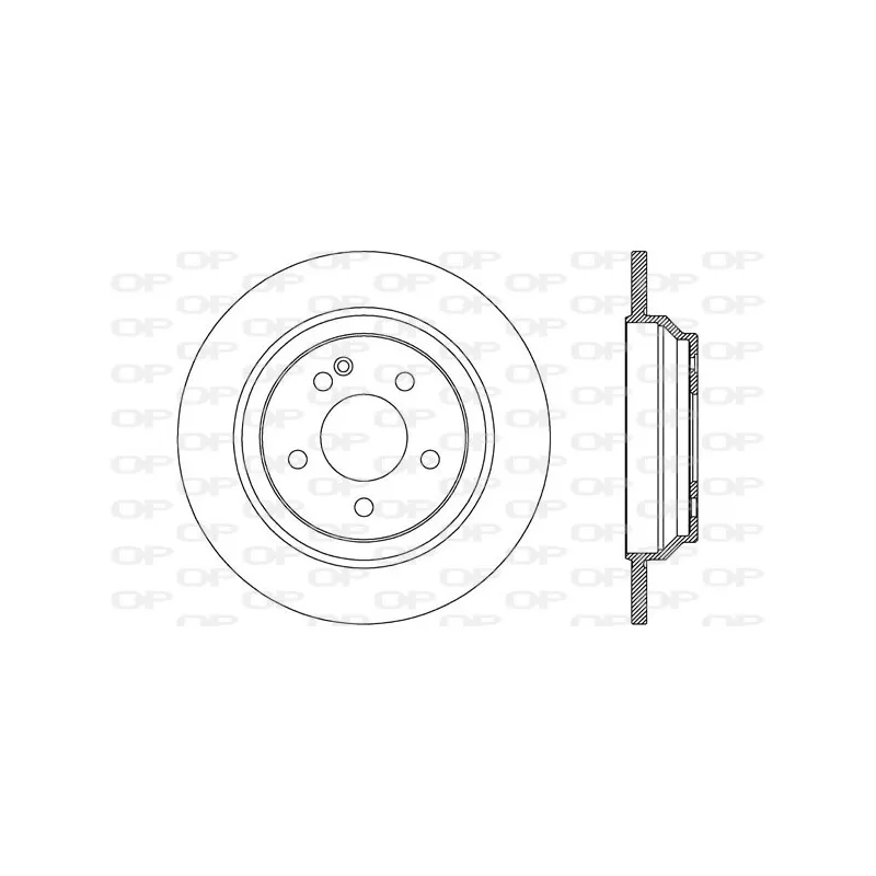 Jeu de 2 disques de frein arrière OPEN PARTS BDA2778.10
