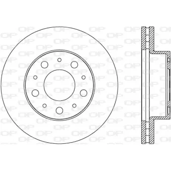 Jeu de 2 disques de frein avant OPEN PARTS BDA2786.20