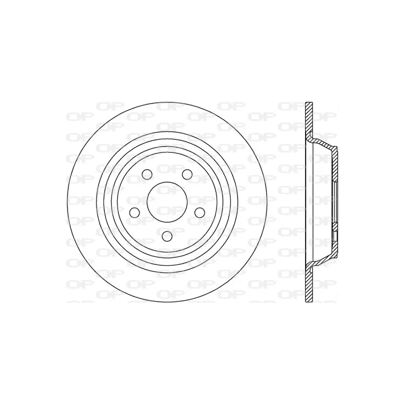 Jeu de 2 disques de frein arrière OPEN PARTS BDA2789.10