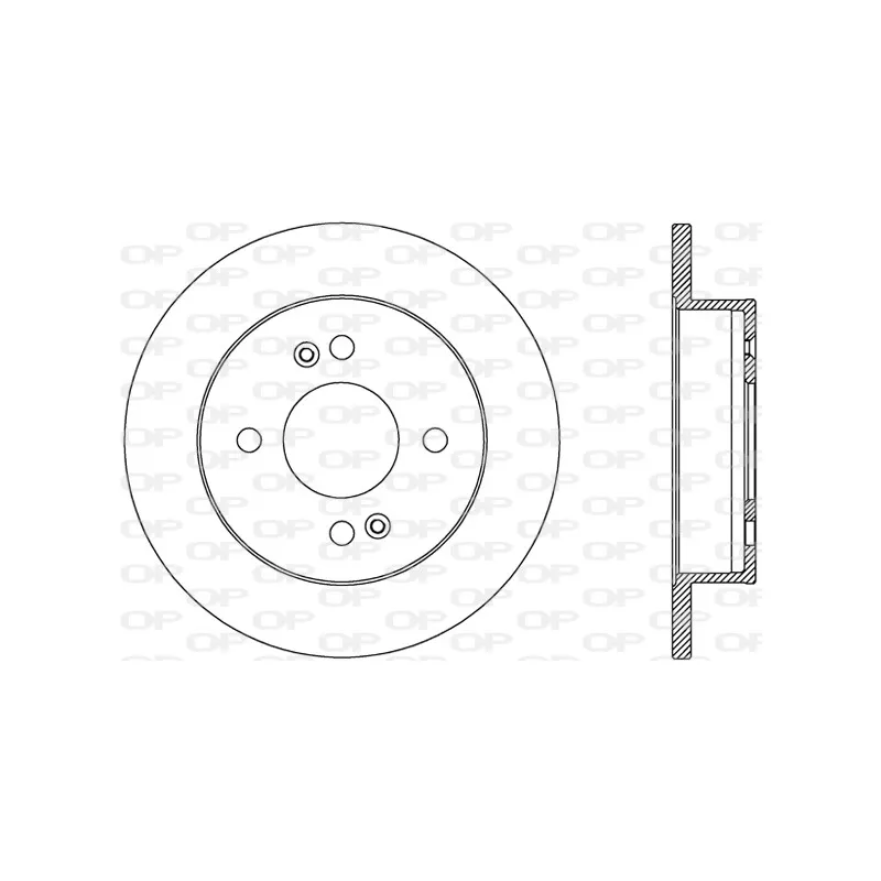 Jeu de 2 disques de frein arrière OPEN PARTS BDA2792.10