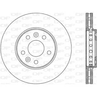 Jeu de 2 disques de frein avant OPEN PARTS BDA2798.20