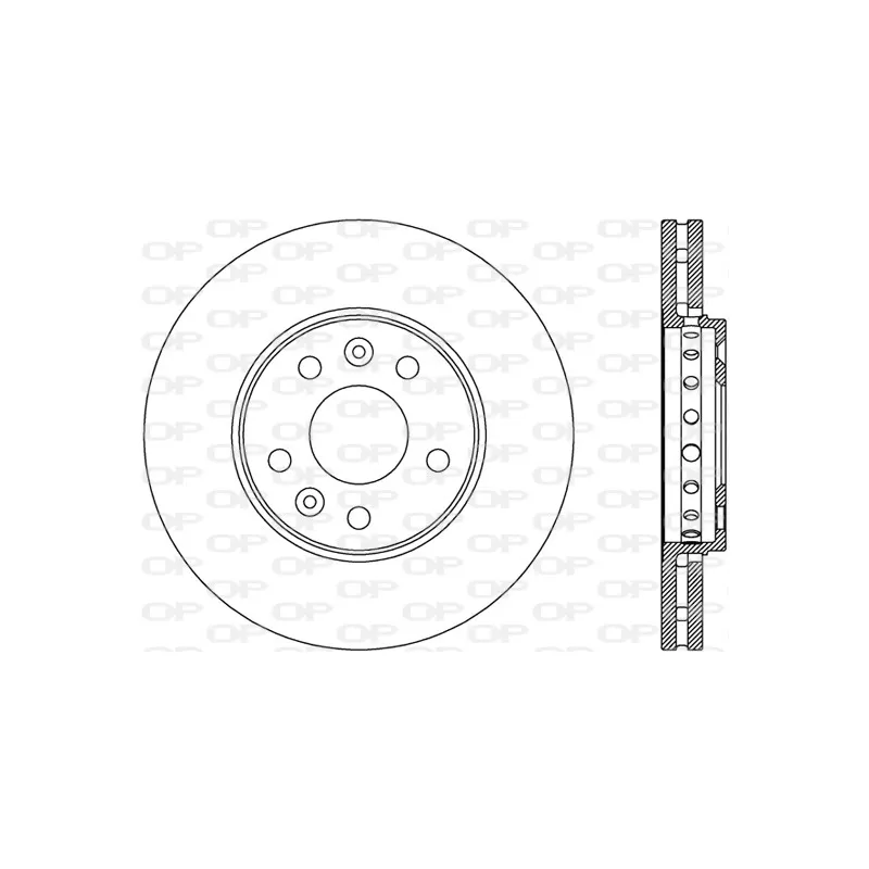 Jeu de 2 disques de frein avant OPEN PARTS BDA2798.20
