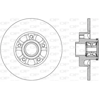 Jeu de 2 disques de frein arrière OPEN PARTS BDA2802.30