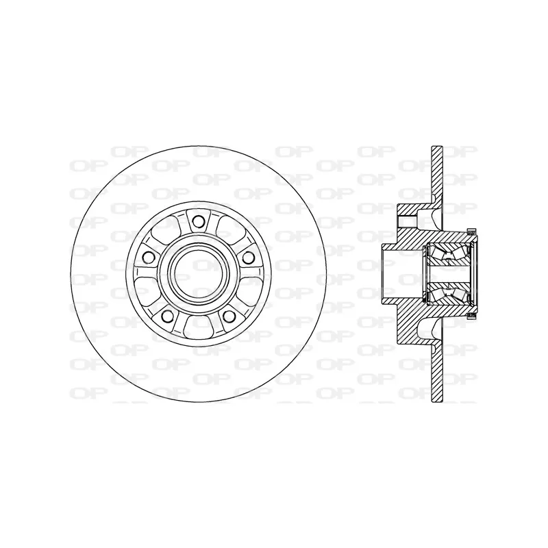 Jeu de 2 disques de frein arrière OPEN PARTS BDA2802.30