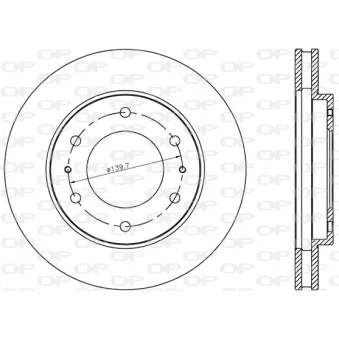 Jeu de 2 disques de frein avant OPEN PARTS BDA2803.20