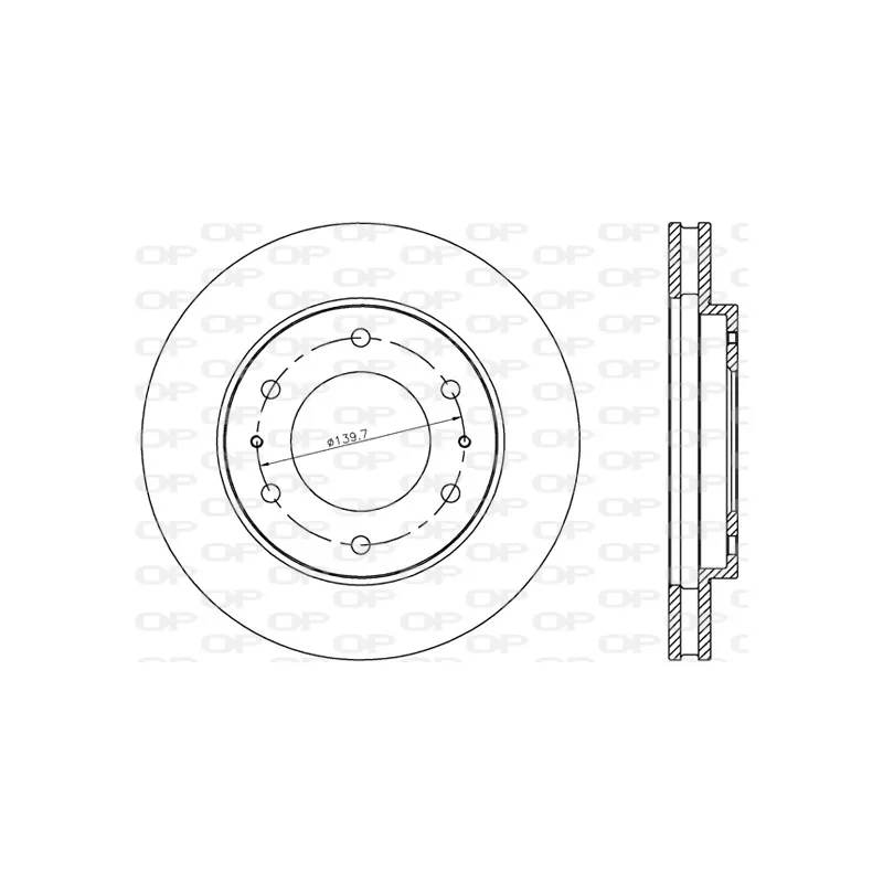 Jeu de 2 disques de frein avant OPEN PARTS BDA2803.20