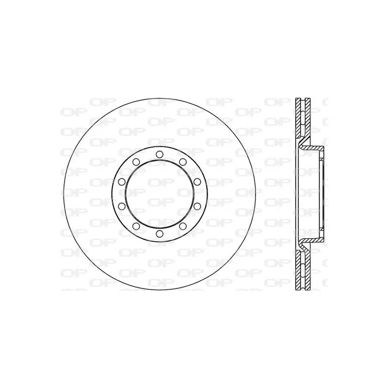 Jeu de 2 disques de frein avant OPEN PARTS BDA2806.20
