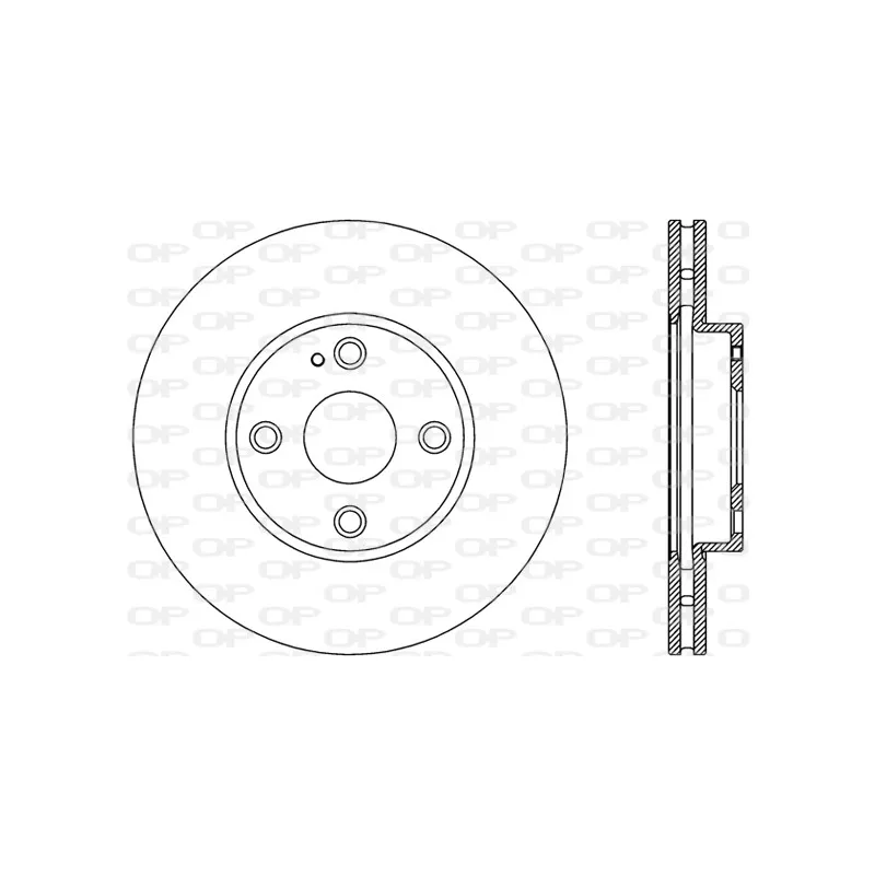 Jeu de 2 disques de frein avant OPEN PARTS BDA2807.20