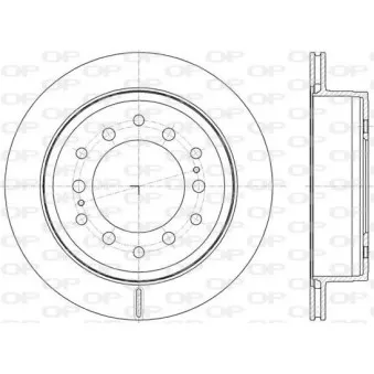Jeu de 2 disques de frein arrière OPEN PARTS BDA2808.20