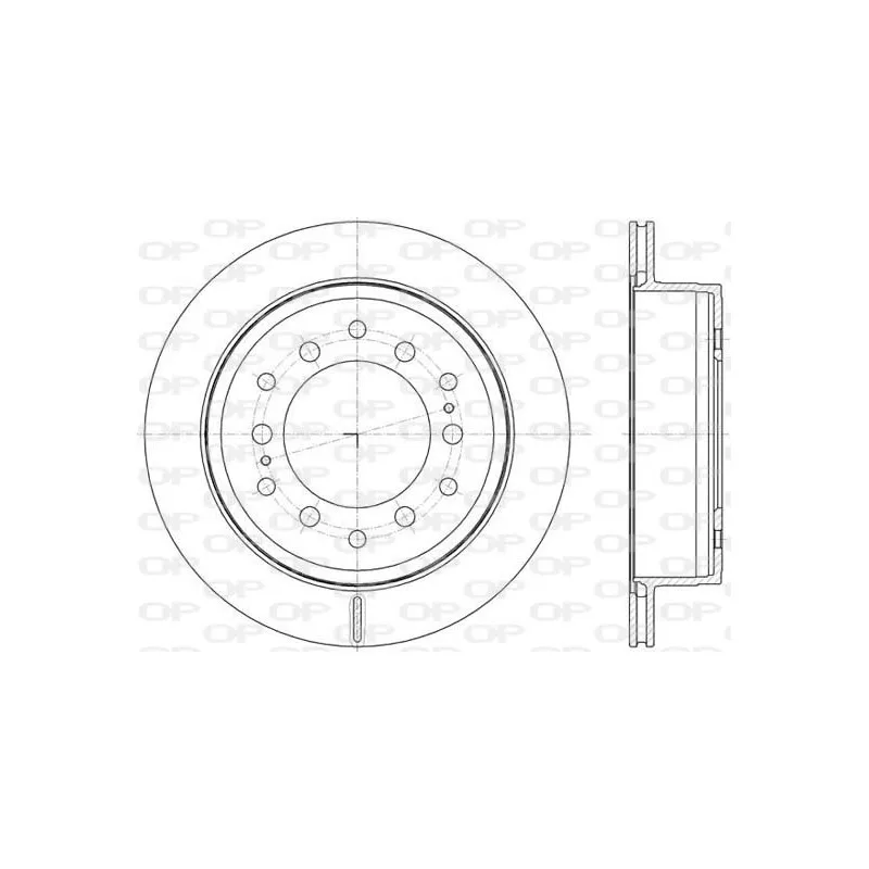 Jeu de 2 disques de frein arrière OPEN PARTS BDA2808.20