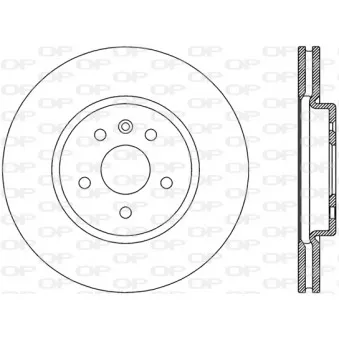 Jeu de 2 disques de frein avant OPEN PARTS BDA2814.20