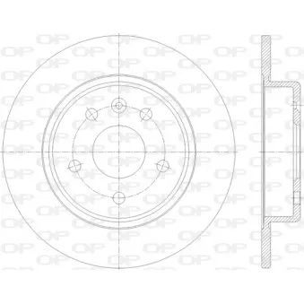 Jeu de 2 disques de frein arrière OPEN PARTS BDA2815.10