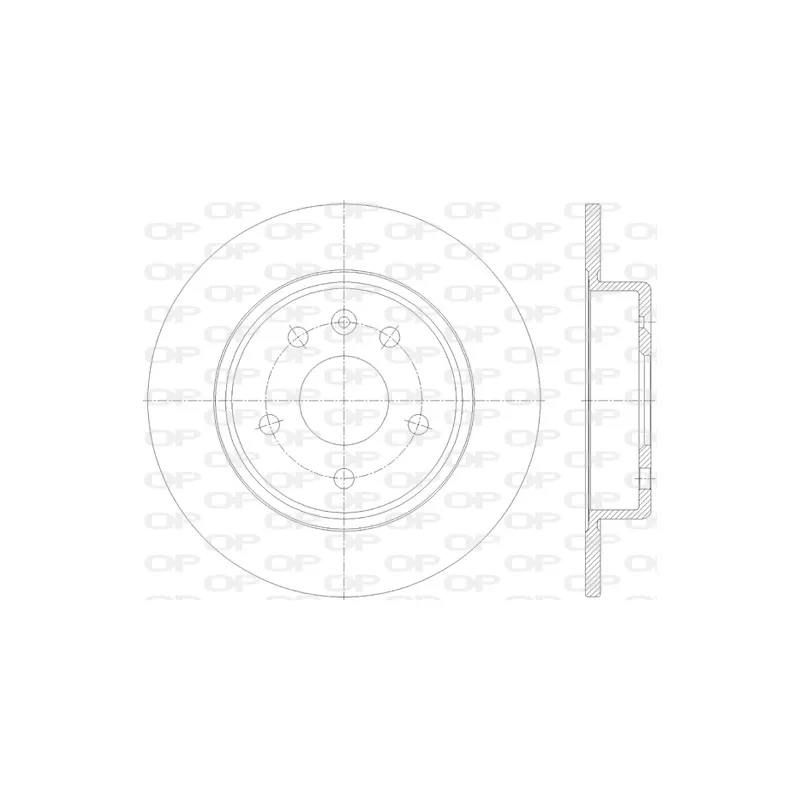Jeu de 2 disques de frein arrière OPEN PARTS BDA2815.10
