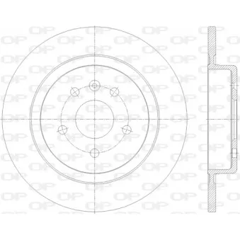 Jeu de 2 disques de frein arrière OPEN PARTS