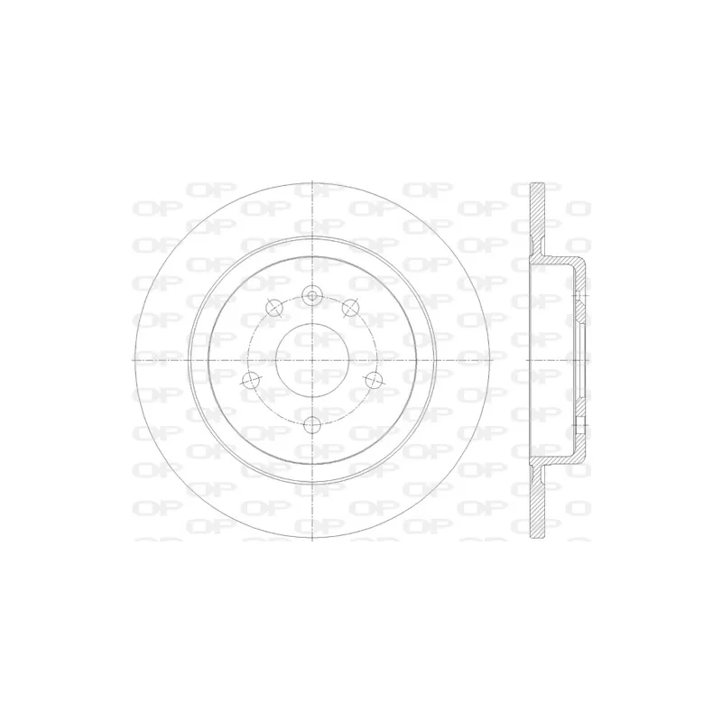 Jeu de 2 disques de frein arrière OPEN PARTS BDA2816.10
