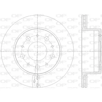 Jeu de 2 disques de frein arrière OPEN PARTS BDA2818.20