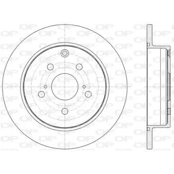 Jeu de 2 disques de frein arrière OPEN PARTS BDA2821.10