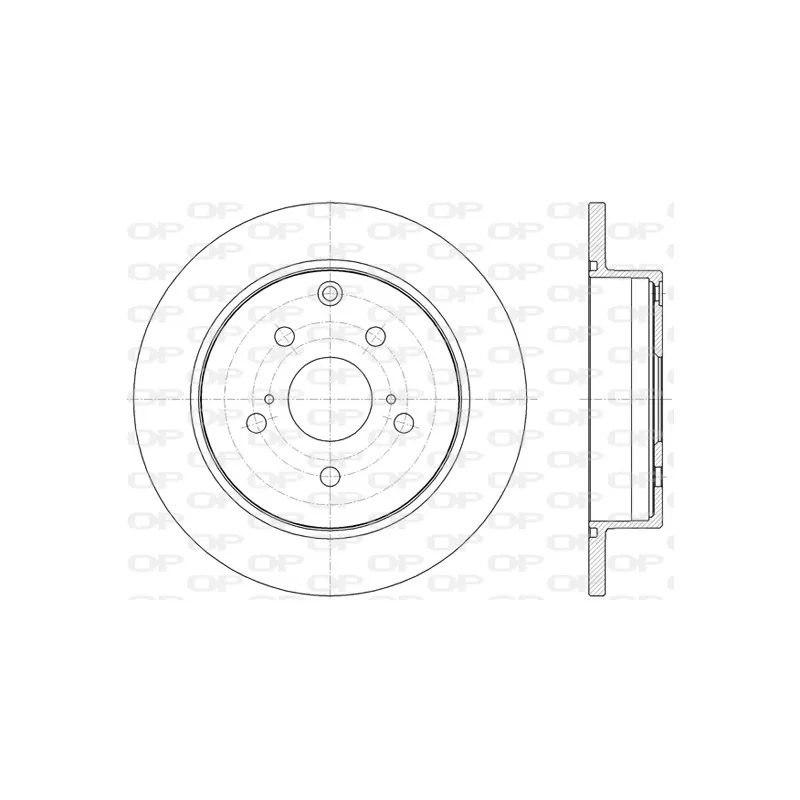 Jeu de 2 disques de frein arrière OPEN PARTS BDA2821.10
