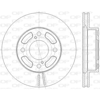 Jeu de 2 disques de frein avant OPEN PARTS BDA2825.20