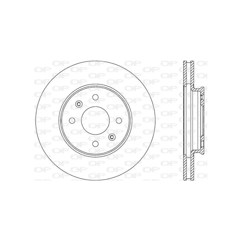 Jeu de 2 disques de frein avant OPEN PARTS BDA2830.20