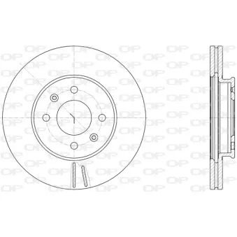 Jeu de 2 disques de frein avant OPEN PARTS BDA2831.20