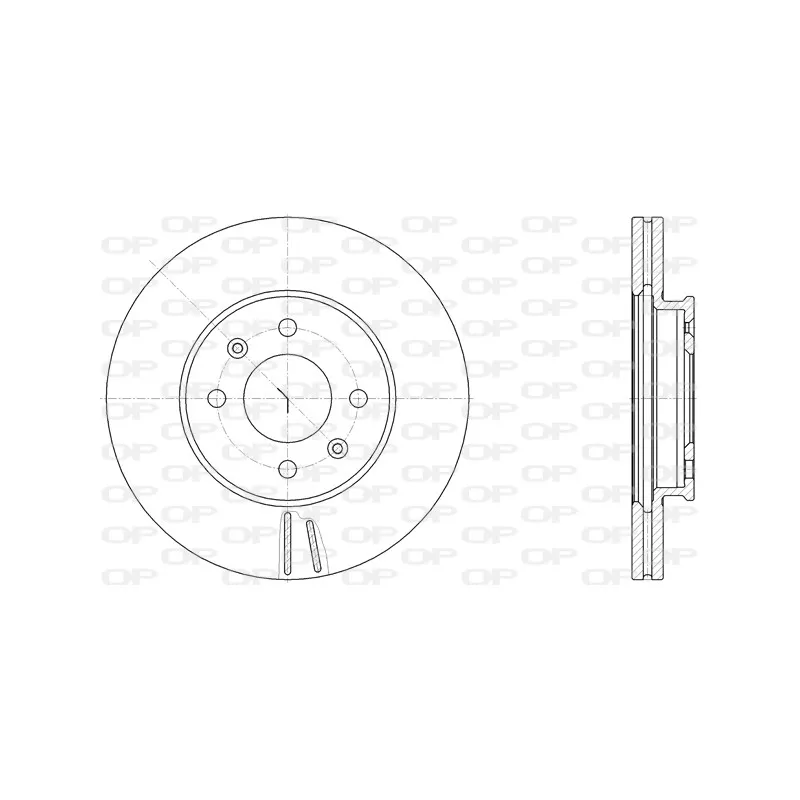 Jeu de 2 disques de frein avant OPEN PARTS BDA2831.20